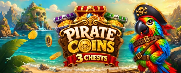 Pirate Coins: 3 chests